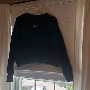 Nike Black Cropped Pullover Sz XS